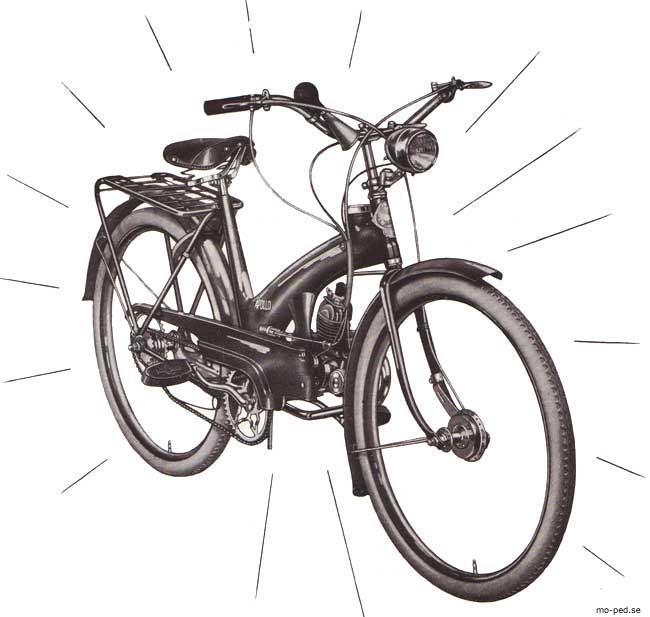 Apollo Motorett 1953 Bildkälla: http://mo-ped.se/moped/ap54z1a.htm Text: Christina Berglund Habo.