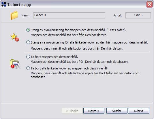 Arbeta med mappar Så här tar du bort en mapp: 1. I mappen My Documentum bläddrar du till mappen du vill ta bort och markerar den. 2.
