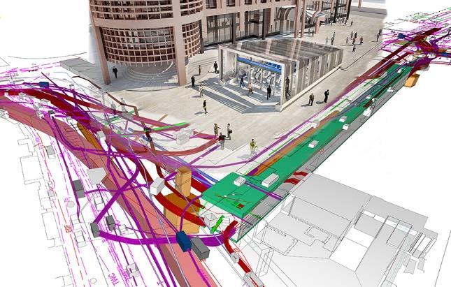 Samverkan hög Building information modeling (BIM) - Bara digitala leveranser - Visualisera: - Kollisionskontroller - Ekonomiuppföljning -