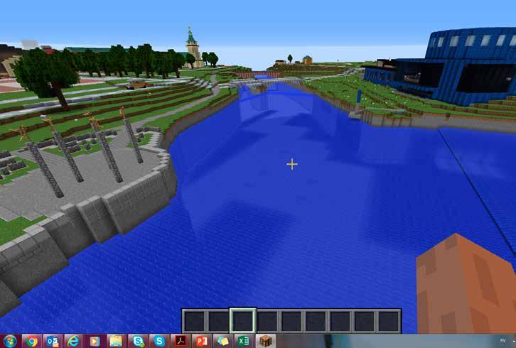 Sverigekartan i minecraft.