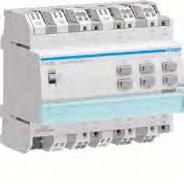 KNX ETS Aktorer Brytaktorer för DIN-montage Brytaktor 6-kanaler med strömmätning KNX-pro 16A C-last Driftspänning över buss 21.