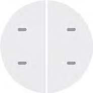 KNX ETS Väggapparater KNX-knapp 2-vippor/4-funktioner - RGB-LED - integrerad temperatur sensor/givare Strömförbrukning KNX max. 20 ma Drifttemperatur -5.
