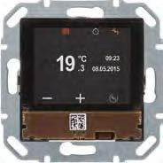 KNX ETS Väggapparater Termostater Rumstermostat med display - färg-display - integrerad busskopplare Driftspänning över buss 21.