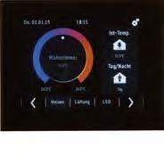 KNX ETS Väggapparater Touch Control Touch Control med 3,5" display - integrerad busskopplare Driftspänning över buss 21.