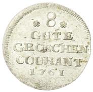 STRALSUND. 8 groschen 1761. Mm ICS.