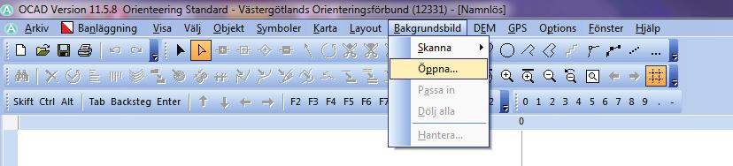 I övningen nedan får du prova att starta ett banläggningsprojekt, ladda upp en karta som bakgrund och sedan testa lite olika banläggningsfunktioner, både för vanlig banläggning och en del för