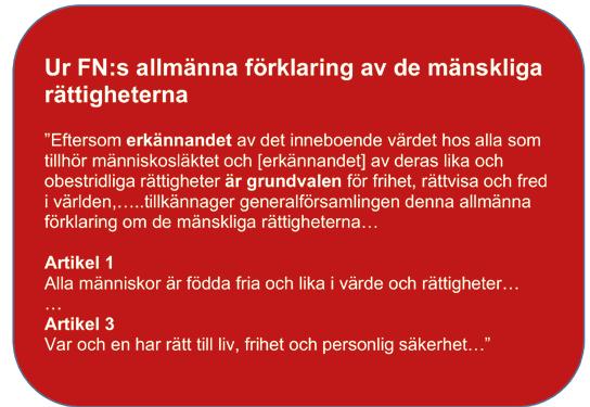 Att erkänna den andres behov De nya globala hållbarhetsmålen tydliggör definitionen av hållbar utveckling som samhällets förmåga att tillgodose människors behov idag utan att försvåra kommande