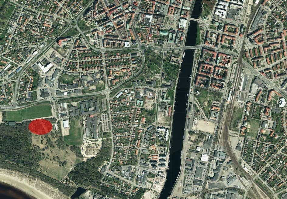 4 Planområdet idag 4.1 Allmän beskrivning Aktuellt område är beläget ca en kilometer från Halmstads centrum, väster om Nissan.