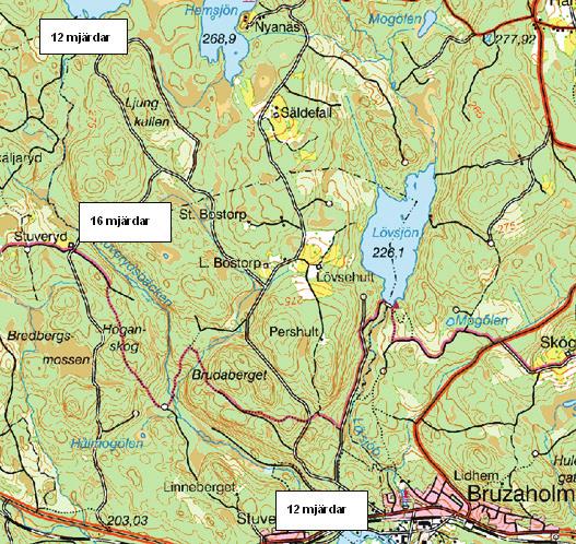 KRÄFTPROVFISKE I JÖNKÖPINGS LÄN 2006-2007 Figur 86. Karta över lokal Stuverydsbäcken.
