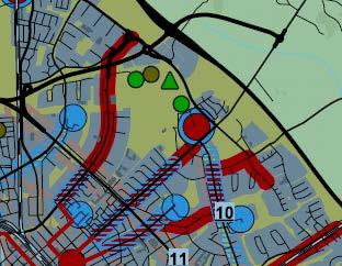Tidigare ställningstagande Översiktsplanen 2010 Planområdet ligger inom stadsväven En ny arena i Gränby föreslås i samma område som omfattas av denna detaljplan.