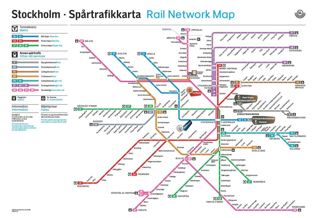 Med tunnelbana: Gå 5 minuter till tunnelbanestation Rådhuset. Ta tunnelbanelinje 11 (mot Akalla). Stanna på tunnelbanan i 8 minuter och gå av vid Solna Centrum. Gå 20 minuter till arenan.