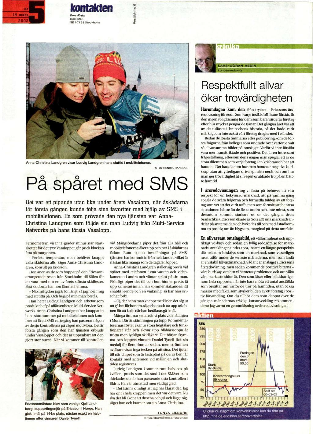 14 mars kontakten PressData Box 3263 SE 103 6 Stockholm ftftttn!