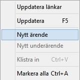 Chaos desktop manual Ärende Skapa ärende Ärende är en fristående funktion vilken kan användas på flera sätt.