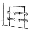 7. Låsning av pardörr, parport och vikport Den aktiva dörren/porten ska förses med två godkända lås. Tillhörande slutbleck monteras i den inaktiva dörren/porten.