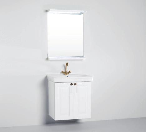 TIDY TVÄTTSTÄLLSPAKET 670 MM 7.958:- Underskåp Classic vit luckor, knopp nr 76 oxid och tvättställ i porslin. SPEGEL 3.945:- mm med spegelbelysning och hylla i vitt. TIDY TVÄTTSTÄLLSPAKET 970 MM 13.