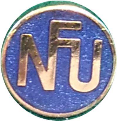 H 3.10 NFU. Nordiska Finansanställdas Union, är en samarbetsorganisation för fackliga organisationer inom bank, finans och försäkring i Norden. (Ej säkert att det är deras nål) H 3.