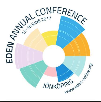 ICDE ON Boldic 2. Inbjudan till EDEN Jönköping 2017 Ylva Lindberg, värd och koordinator för Jönköping University, för EDEN2017, Sverige hälsar välkommen till EDEN2017 i Jönköping 1316 juni 2017.