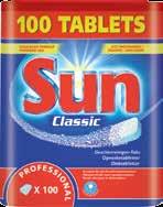 FÖRBRUKNING DISKMEDEL Tabletter. 100-pack Sun 99 Ord. pris 107, 149 52 DISKPULVER SPOLGLANS 6 kg Sun Ord.