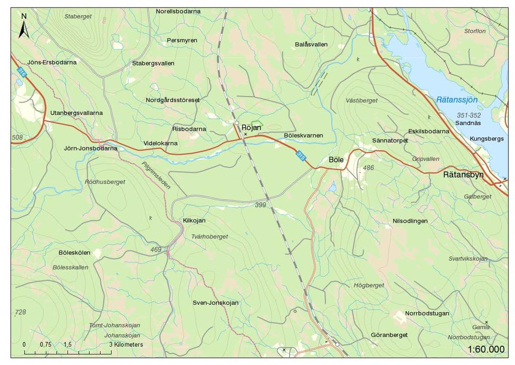 Bakgrund Sommaren 2010 gjorde Jamtli ett utredningsuppdrag åt Trafikverket angående ombyggnation av väg 315 mellan Rätan och Utanbergsvallarna i Bergs kommun.