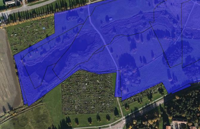 Ett koloniområde En koloniområde hade en förhöjd blyförekomst på djupet Kompletterande provtagning vår 2016