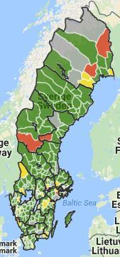 2 Kartan Områden med bredbandsstrategi baseras på denna enkätundersökning som PTS, SKL och Bredbandsforum har genomfört, kompletterat med information från kommuner som själva skickat in sin strategi.