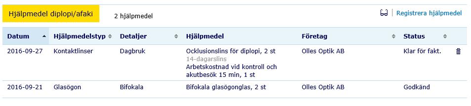 4 Afaki/diplopi 4.1 Kort beskrivning av arbetsflöde för afaki/diplopi Förhandskrav: företaget måste vara registrerat och godkänt i Thord.