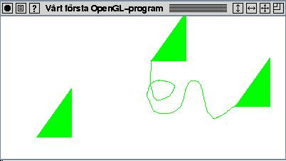 3 Ett par små exempel Vi kommer inte att separera OpenGL från GLUT i vår presentation.