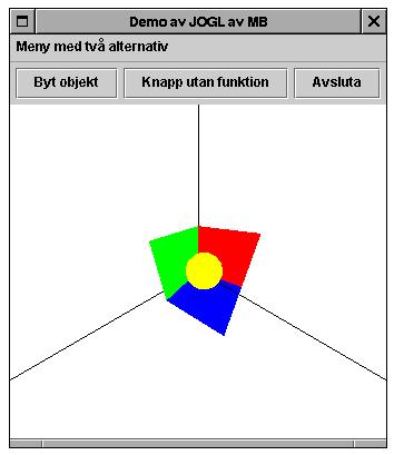 av ett sådant system och har skapat JOGL för ändamålet. JOGL finns för Windows, Linux, Solaris på Sun och MacOS. Består av ren javakod och s k native kod för var och en av plattformarna.