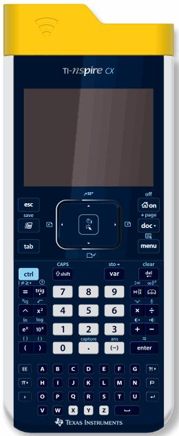 Obs: TI-Nspire CX-handenhet kan laddas med den medföljande trådlösa adaptern.
