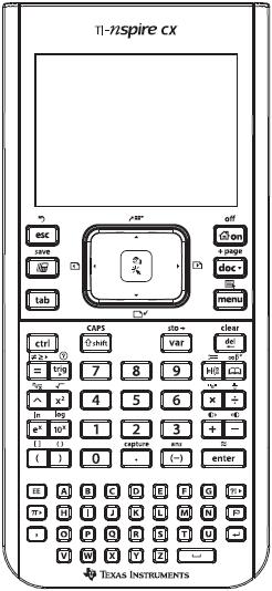 Knappar på TI-Nspire CX-handenheten Använd styrplattan på TI-Nspire på samma sätt som du använder styrplattan på en dator.