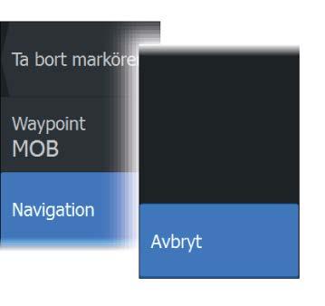 Navigering till efterföljande MÖBwaypoints måste utföras manuellt.