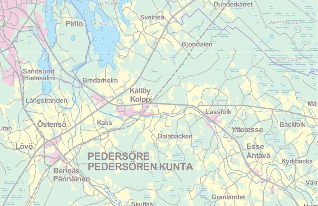 Större industriområden i Pedersöre kommun 2. 8.