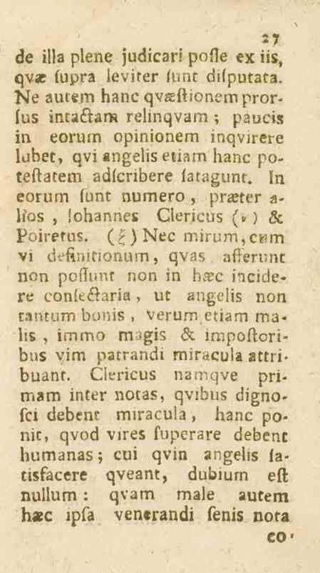 27 de illa plene judicaripohe ex iis, qvac (upra leviter funt difputafa.