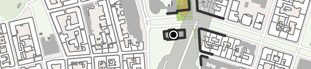 P Beräkningspunkter Byggbullernivåer >70 dba 0 50 100