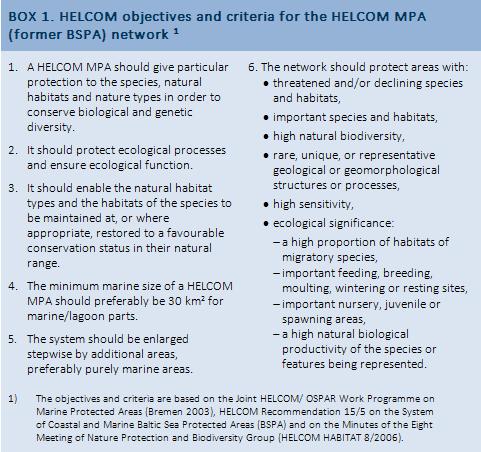open water (or the Exclusive Economic Zone). The marine area covered by HELCOM MPAs has risen from 3.9% in 2004 to 11.7% in 2013.