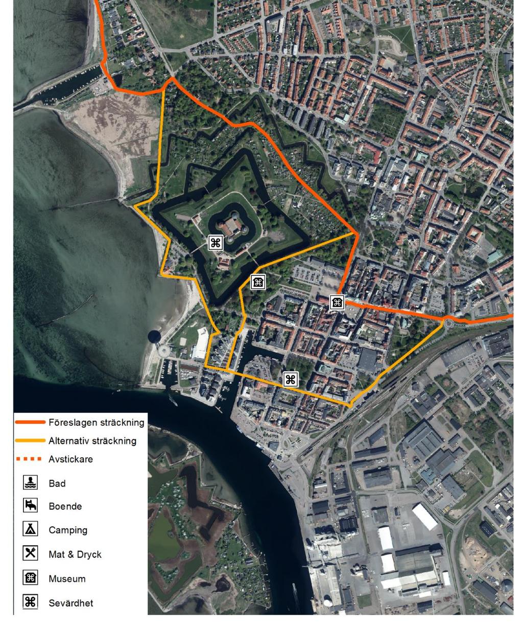 Landskrona stad Landskrona stadskärna med huvudförslaget och alternativ. Kopplingen till Ven är viktig i båda alternativen.
