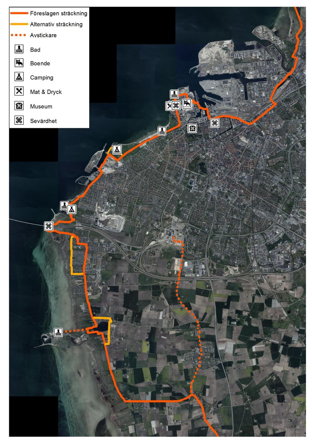 Malmö stad Malmö stad (MA2. Passagen måste åtgärdas om sträckan väljs) MA1.