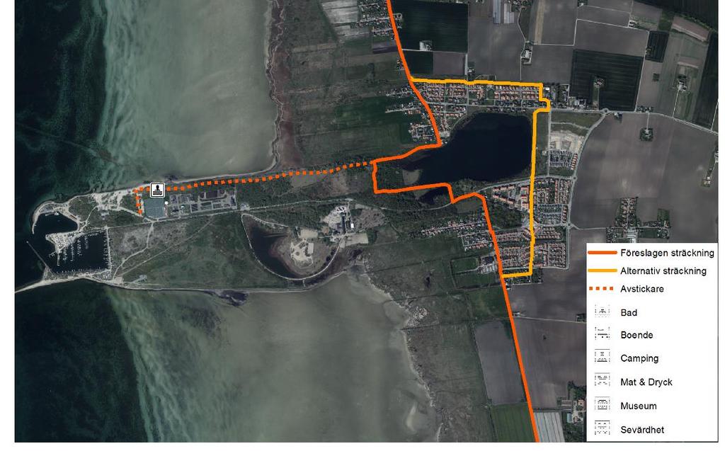 Malmö stad Utpekade intressepunkter: Klagshamn, S:t Petri kyrka, Malmö museer, Västra Hamnen, Turning Torso, Ribersborg, Stapelbäddsparken, Cykelköket, Cycle Loft Hotel, Scaniabadet, Brofästet,