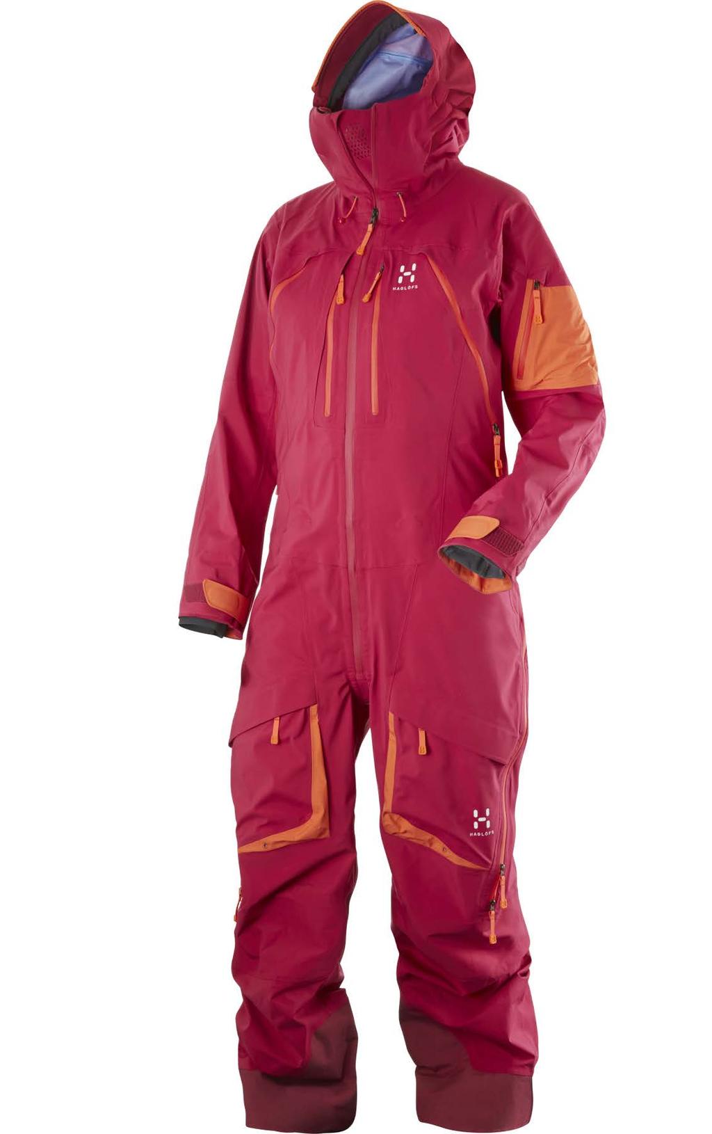 VASSI SUIT/ VASSI Q SUIT A fully equipped freeride suit made from 3-layer Gore-Tex with excellent ventilation and a high, protective collar with a fog preventing face protection system for rough