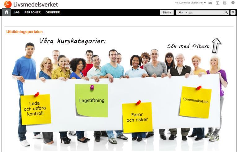 Guide för Kontrollmyndigheter- sid 1 (7) Guide Hur du anmäler dig till e-utbildning i Utbildningsportalen Välkommen att gå utbildningar på Livsmedelsverkets Utbildningsportal!