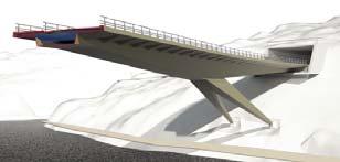 skyddsräcke SEKTION A 3D-SEKTION MOT RYSSBERGET ILLUSTRATION TUNNELPÅSLAG Tunnelmynning på Ryssbergen Anslutning till gång- och cykelväg på Ryssbergen Tunnelmynningen är utformad för att göra minsta