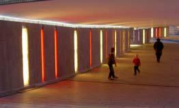 REFERENSBILD GÅNGTUNNEL I BOLLNÄS. REFERENSBILD. SLÄNTEN GES EN VÅRDAD KARAKTÄR MED BLOMMANDE TRÄD ELLER BUSKAR. DELELEVATION SEKTION GENOM VÄGPORT REFERENSBILD BULLERSKÄRM VID LILLA BJÖRKNÄS.