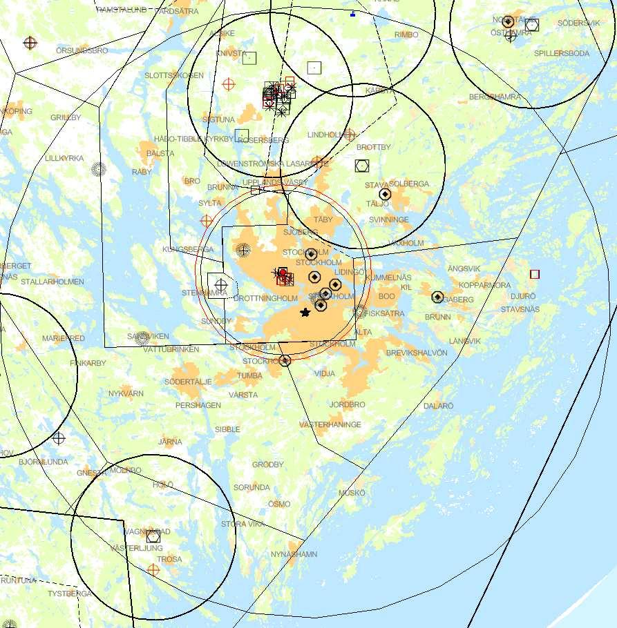 Del 2 Flyghinderanalys BERÖRDA FLYGPLATSER - Berörd flygplats är sakägare LUFTRUM Så här läser du denna del av analysen: Denna analysen svarar bara på frågan om verket/masten/byggnadsverket hamnar