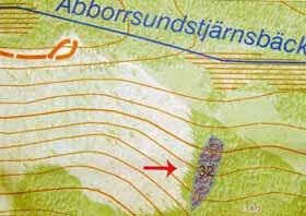 Lokal nr 32 i närheten av Abborrsundstjärnbäcken på Skålsjöboåsen, Ovanåkers kommun 2005-10-08 En