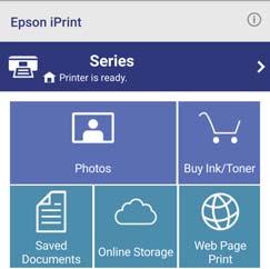 Ansluta skrivaren till en smart enhet 1. Kör Epson iprint.