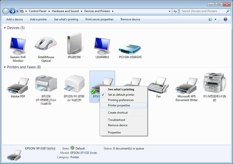 Windows Vista Klicka på start > Kontrollpanelen > Maskinvara och ljud > Skrivare. 7. Kontrollera att en ikon med skrivarens namn i nätverket visas.