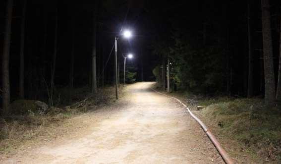 riskerar att gå av pga tyngden. Konstsnöspår behöver metallstolpar och nedgrävd kabel. Träd som riskerar att böja sig över konstsnöspåret och skada belysningen bör tas bort.