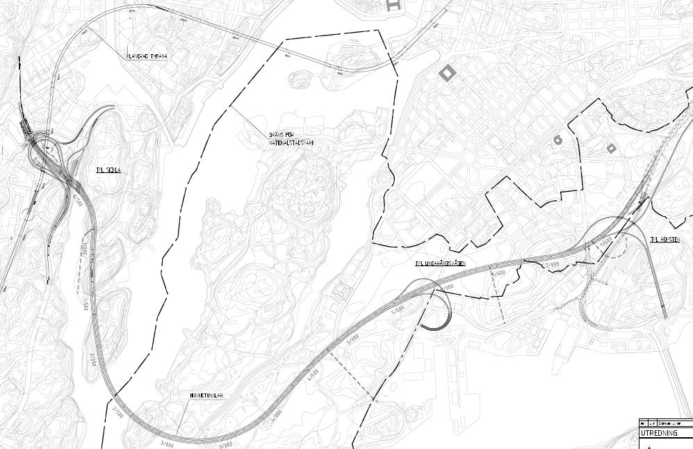 -29,0 i anslutning mot Norra Länken s huvudtunnlar.