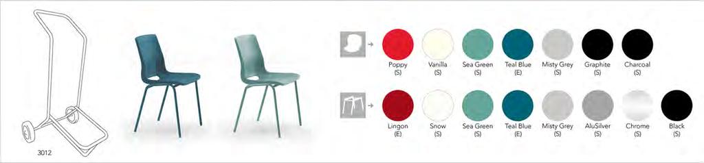 RBM Ana Stolskal i plast (polypropen) i flera färger. För färger och material se nedan. Se även sista sidorna i prislistan för fullständig matris - RBM Chair Colours & Materials.