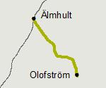 Älmhult Olofström Risk Älmhult-Olofström, 40 km Risk för varaktiga partiella